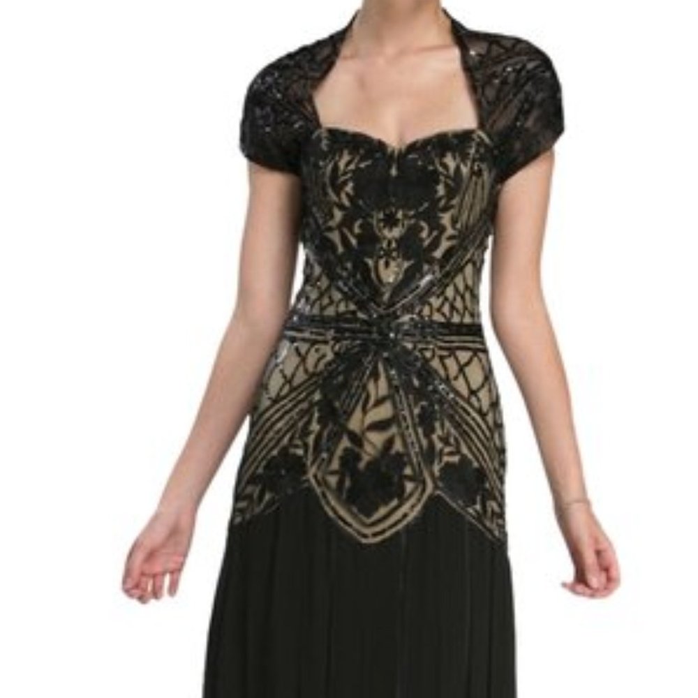 NWT Evening Dress - Black & Gold Sue Wong